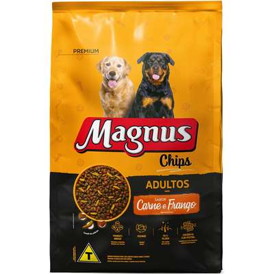 Imagem do produto Ração Seca Magnus Carne e Frango para Cachorros Adultos, tipo Ração Seca, marca Magnus.