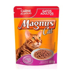 Imagem do produto Ração Úmida Magnus Carne para Gatos Adultos, tipo Ração Úmida, marca Magnus.