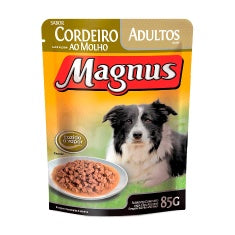 Imagem do produto Ração Úmida Magnus Cordeiro em Molho para Cachorros Adultos, tipo Ração Úmida, marca Magnus.