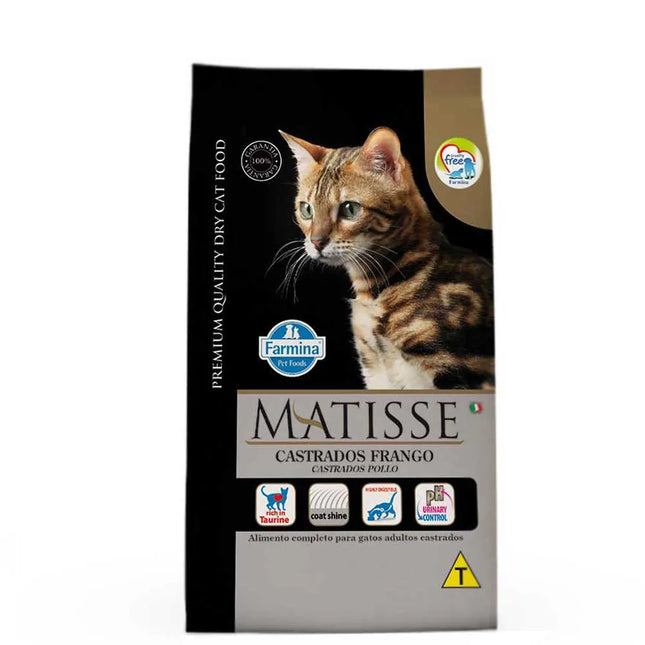 Imagem do produto Ração Seca Matisse Frango para Gatos Castrados, tipo Ração Seca, marca Matisse.