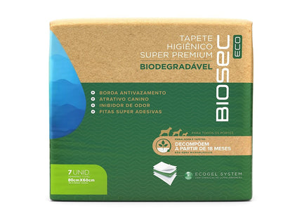 Tapete Higiênico Biodegradável Biosec Eco 80 cm x 60 cm