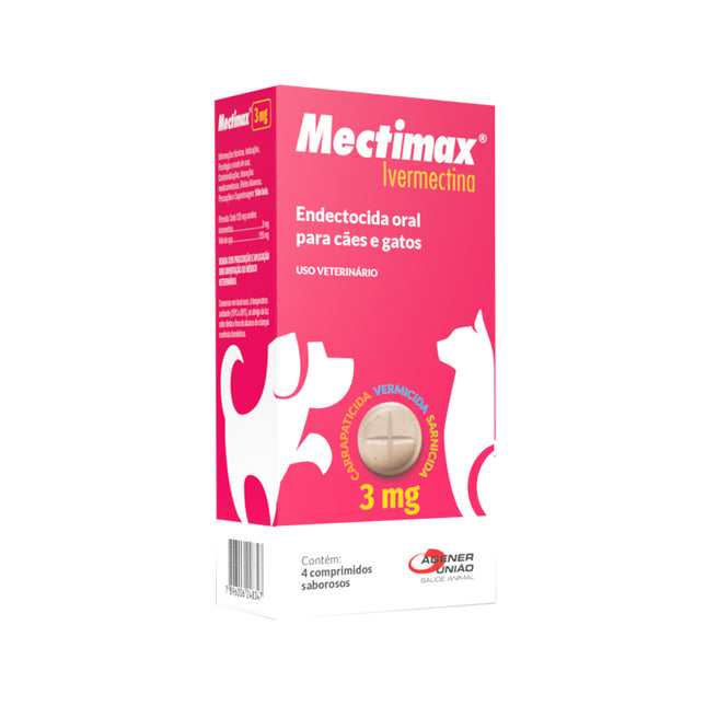 Antiparasitário Interno Mectimax Ivermectina 3mg para Cães