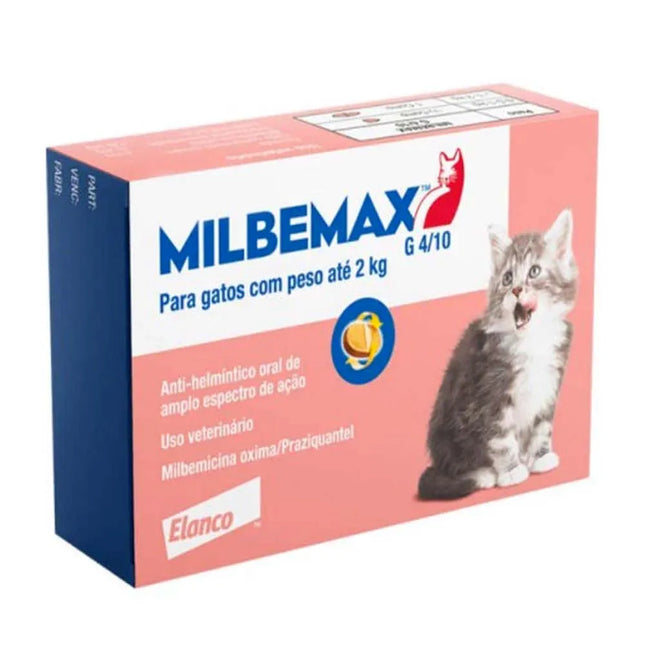 Milbemax Gato – Até 2 kg (2 comprimidos)