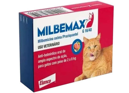 Milbemax Gato (2–8 kg) – 2 Comprimidos (Milbemax G)