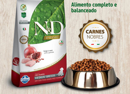 Imagem do produto Ração Seca N&D Prime Frango para Cachorros Filhotes de Porte Médio, tipo Ração Seca, marca N&D Prime.