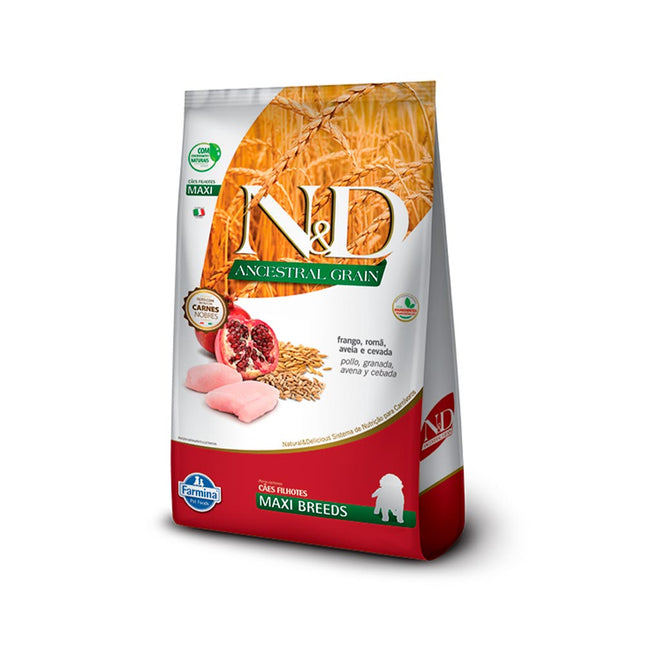 Imagem do produto Ração Seca N&D Ancestral Frango para Cachorros Filhotes de Porte Grande, tipo Ração Seca, marca N&D.