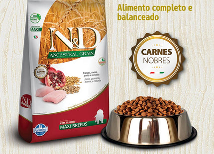 Imagem do produto Ração Seca N&D Ancestral Frango para Cachorros Filhotes de Porte Grande, tipo Ração Seca, marca N&D.