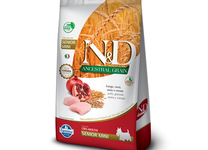 Imagem do produto Ração Seca N&D Ancestral Frango para Cachorros Sênior de Porte Pequeno, tipo Ração Seca, marca N&D.