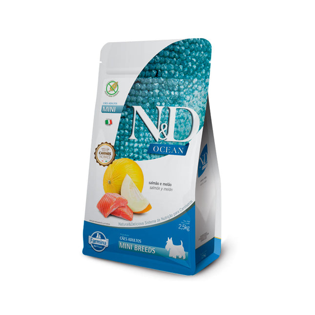 Imagem do produto Ração Seca N&D Ocean Salmão para Cachorros Adultos de Porte Pequeno, tipo Ração Seca, marca N&D.