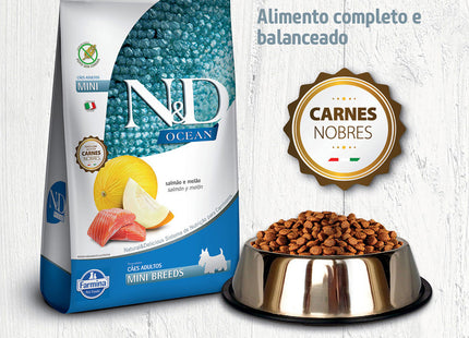 Imagem do produto Ração Seca N&D Ocean Salmão para Cachorros Adultos de Porte Pequeno, tipo Ração Seca, marca N&D.