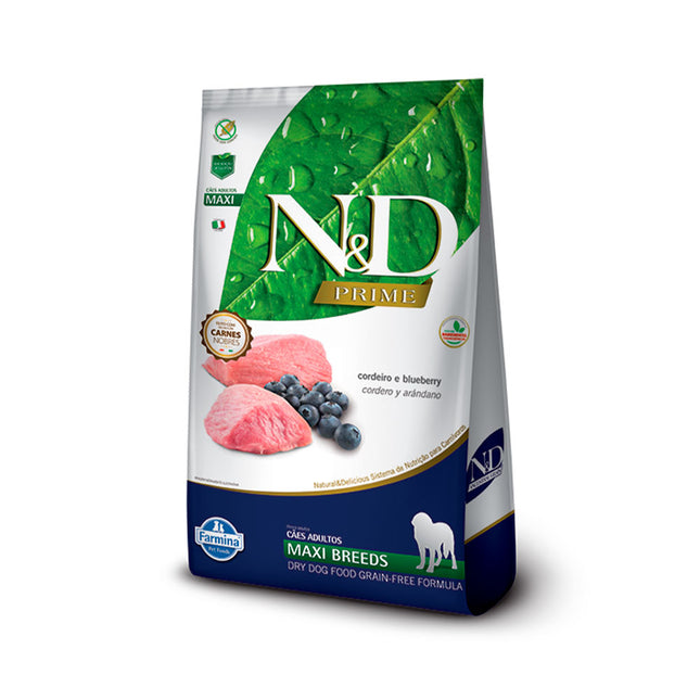 Imagem do produto Ração Seca N&D Prime Cordeiro para Cachorros Adultos de Porte Grande, tipo Ração Seca, marca N&D.