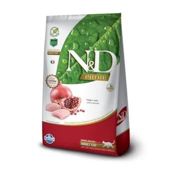 Imagem do produto Ração Seca N&D Prime Feline Frango para Gatos Adultos, tipo Ração Seca, marca N&D.
