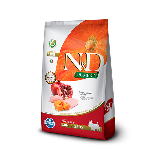 Imagem do produto Ração Seca N&D Pumpkin Frango para Cachorros de Porte Pequeno, tipo Ração Seca, marca N&D.