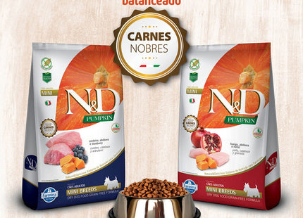 Imagem do produto Ração Seca N&D Pumpkin Frango para Cachorros de Porte Pequeno, tipo Ração Seca, marca N&D.