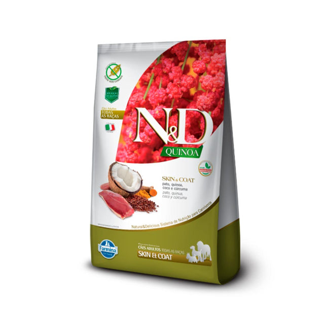 Imagem do produto Ração Seca N&D Quinoa Skin Pato para Cachorros Adultos, tipo Ração Seca, marca N&D.