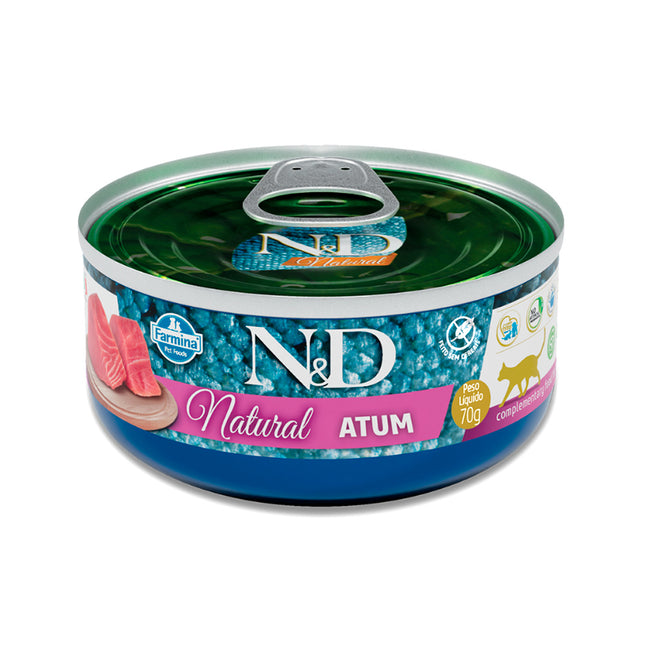 Imagem do produto Ração Úmida N&D Natural Atum e Frango para Gatos, tipo Ração Úmida, marca N&D.