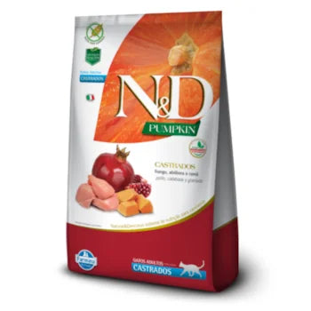 Imagem do produto Ração Úmida N&D Pumpkin Frango para Gatos Adultos Castrados, tipo Ração Úmida, marca N&D.