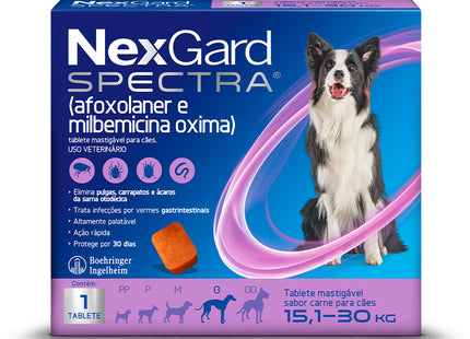Imagem do produto Antiparasitário Externo Nexgard Spectra para Cães, tipo Antiparasitário Externo, marca Nexgard.