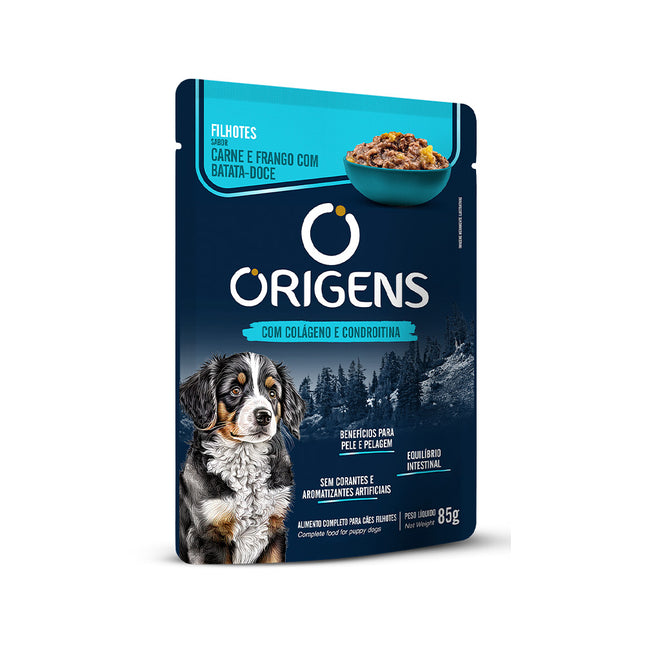 Imagem do produto Ração Úmida Origens Carne para Cachorros Filhotes, tipo Ração Úmida, marca Origens.