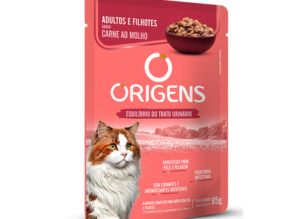 Imagem do produto Ração Úmida Origens Carne para Gatos Adultos e Filhotes, tipo Ração Úmida, marca Origens.