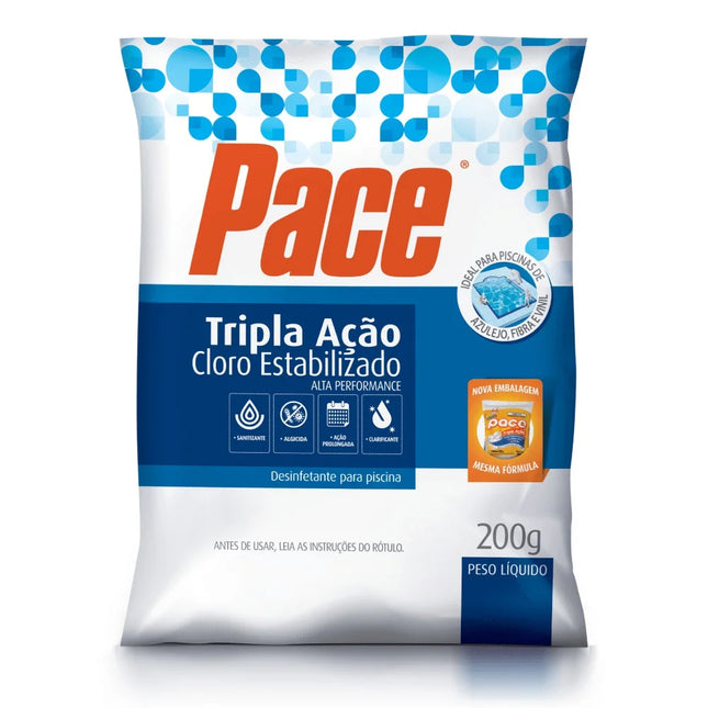 Cloro Pace Tricloro Pastilha Tabletão 200 g – Cloro Estabilizado para Piscinas