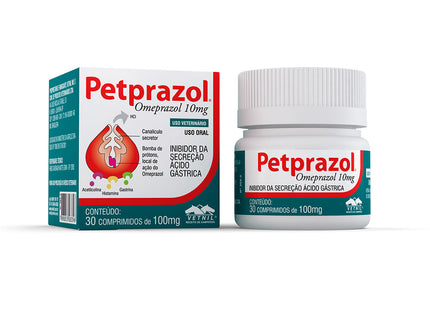 Antiemético Vetnil Petprazol 20mg para Cães e Gatos