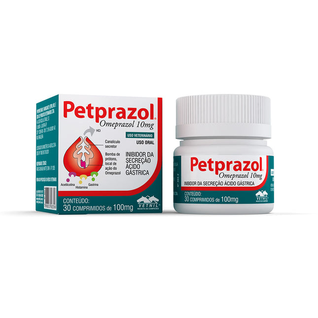 Antiemético Vetnil Petprazol 20mg para Cães e Gatos