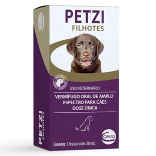 Antiparasitário Interno Petzi Plus Suspensão 20ml para Cães