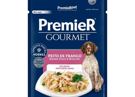 Premier Gourmet Sachê Cães Adultos Portes Médio e Grande
