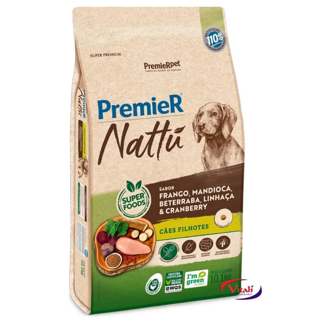 Premier Nattu Ração para Cães Filhotes Raças Médias e Grandes