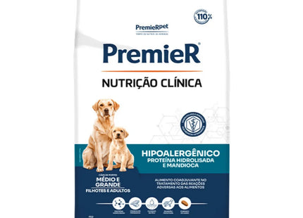 Premier Nutrição Clínica Hipoalergênico – Hidrolisada & Mandioca – Porte Médio/Grande