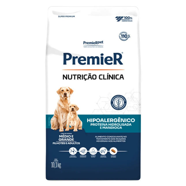 Premier Nutrição Clínica Hipoalergênico – Hidrolisada & Mandioca – Porte Médio/Grande