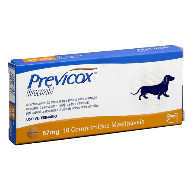 Imagem do produto Anti-inflamatório Previcox 57mg para Cães, tipo Anti-inflamatório, marca Previcox.