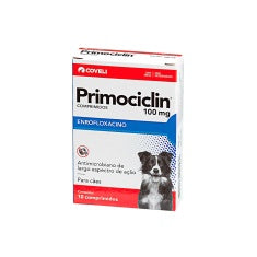 Antibiótico Coveli Primociclin 100mg para Cães e Gatos