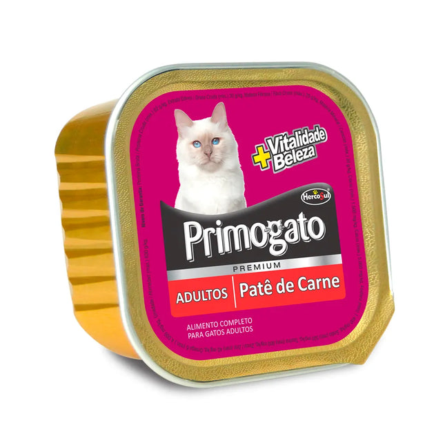 Imagem do produto Ração Úmida Primogato Patê Carne para Gatos, tipo Ração Úmida, marca Primogato.