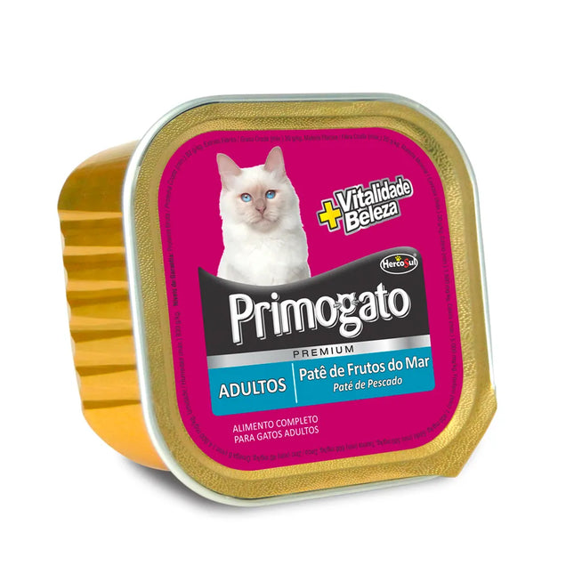 Imagem do produto Ração Úmida Primogato Patê Frutos do Mar para Gatos, tipo Ração Úmida, marca Primogato.