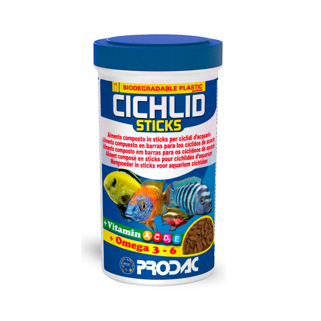Imagem do produto Ração Seca Prodac Cichlid Sticks para Peixes, tipo Ração Seca, marca Prodac.
