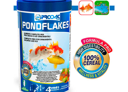 Imagem do produto Ração Seca Prodac Pondflakes para Peixes, tipo Ração Seca, marca Prodac.
