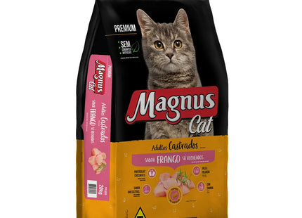 Magnus Cat Premium Gato Adulto Castrado Frango Só Recheados 20 kg