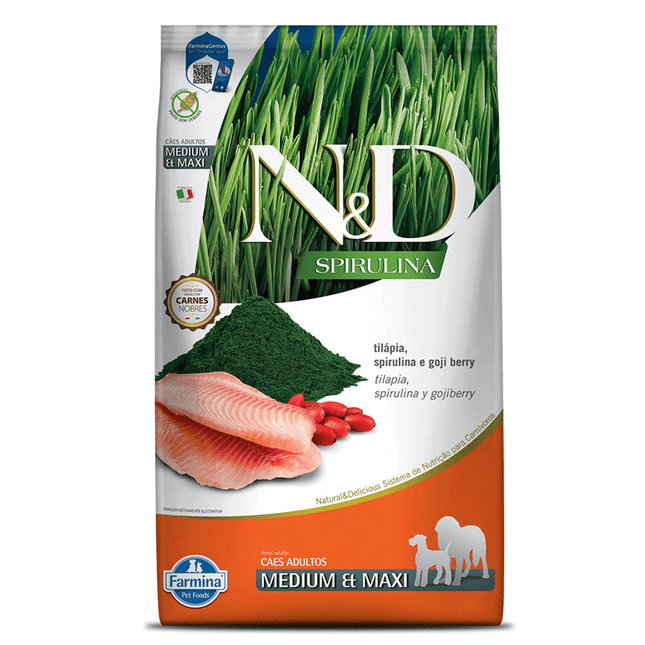 N&D Spirulina Canine AD Mini Tilápia 2,5 kg