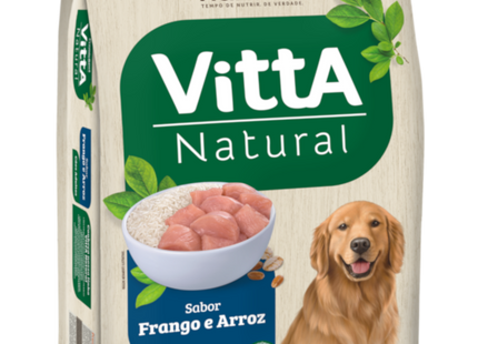 Vitta Natural Cães Adultos — Carne & Arroz / Frango & Cereais 15kg