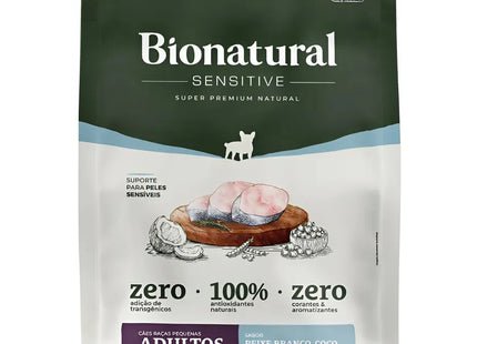 Bionatural Sensitive RP Adultos Raças Pequenas Peixe Branco 2,5 kg
