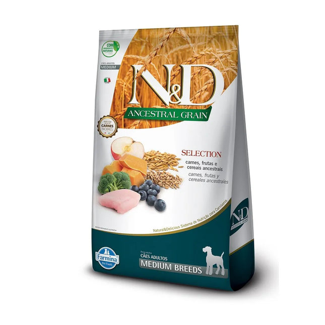 N&D Ancestral Selection Canine Adulto Medium – 15 kg