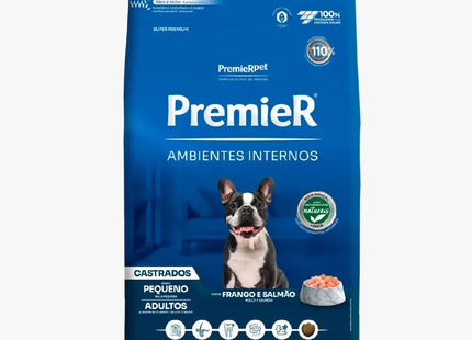 Ração Seca Premier Ambientes Internos para Cachorros Adultos Castrados
