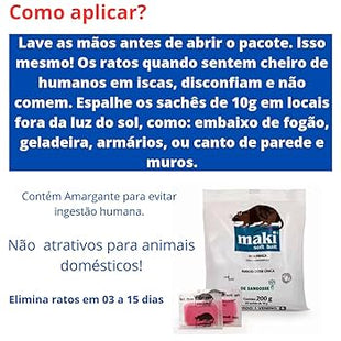 Imagem do produto Raticida Maki Soft Bait, tipo Raticida, marca Rotta.