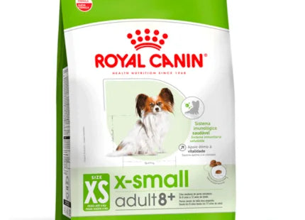 Imagem do produto Ração Seca Royal Canin X-Small Adulto 8+ para Cachorros de Porte Pequeno, tipo Ração Seca, marca Royal Canin.
