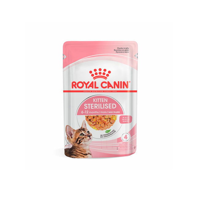 Imagem do produto Ração Úmida Royal Canin Jelly Kitten Sterilised para Gatos Filhotes Castrados, tipo Ração Úmida, marca Royal Canin.