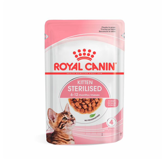 Imagem do produto Ração Úmida Royal Canin Kitten Sterilised para Gatos Filhotes Castrados, tipo Ração Úmida, marca Royal Canin.