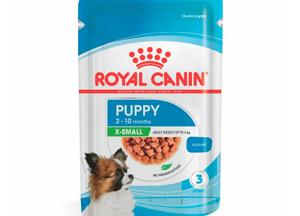 Imagem do produto Ração Úmida Royal Canin X-Small Puppy para Cachorros Filhotes de Porte Pequeno, tipo Ração Úmida, marca Royal Canin.