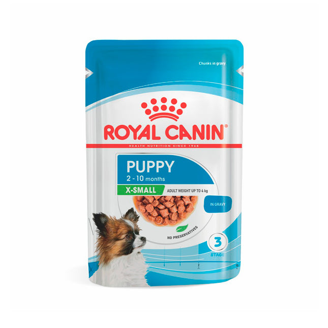 Imagem do produto Ração Úmida Royal Canin X-Small Puppy para Cachorros Filhotes de Porte Pequeno, tipo Ração Úmida, marca Royal Canin.